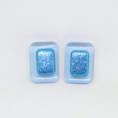 Coco azul transparente e glitter