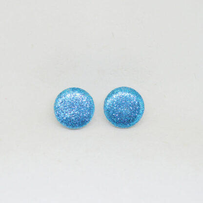 Mini Ava transparente com glitter azul